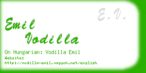 emil vodilla business card